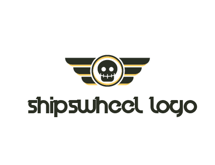 pilot badge with a skull logo