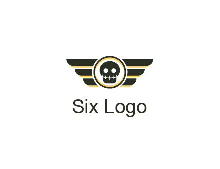 pilot badge with a skull logo