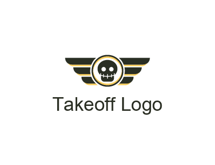 pilot badge with a skull logo
