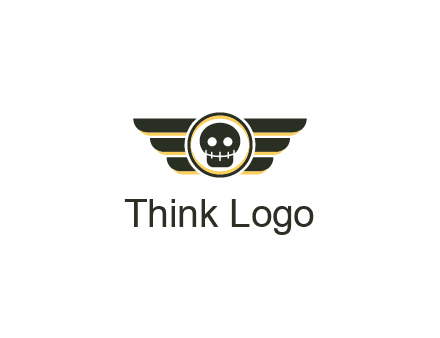 pilot badge with a skull logo