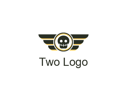pilot badge with a skull logo