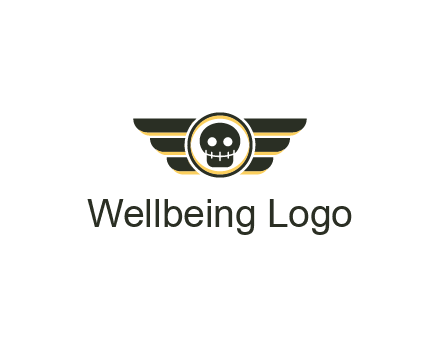 pilot badge with a skull logo