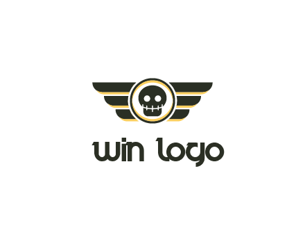 pilot badge with a skull logo