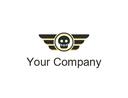 pilot badge with a skull logo