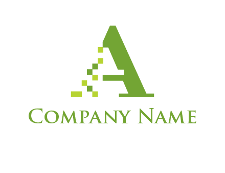 Digital letter A logo