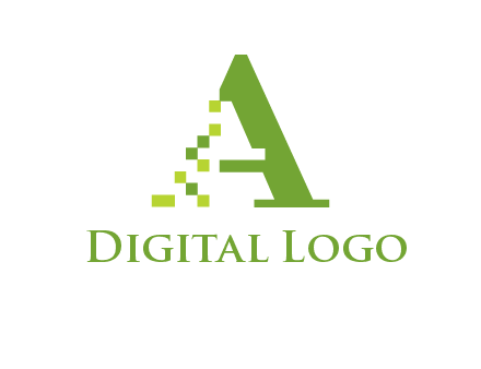 Digital letter A logo