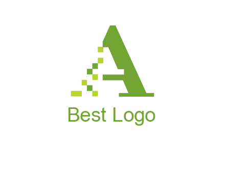 Digital letter A logo