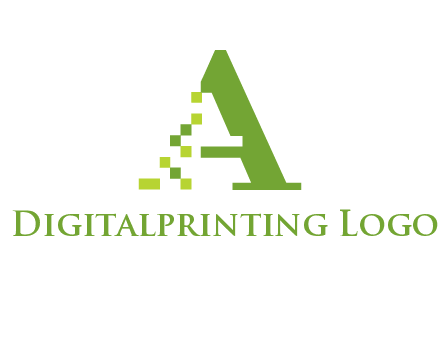 Digital letter A logo