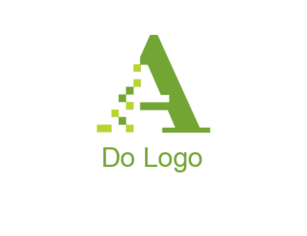 Digital letter A logo