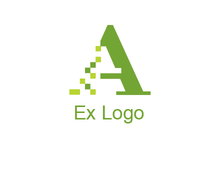 Digital letter A logo
