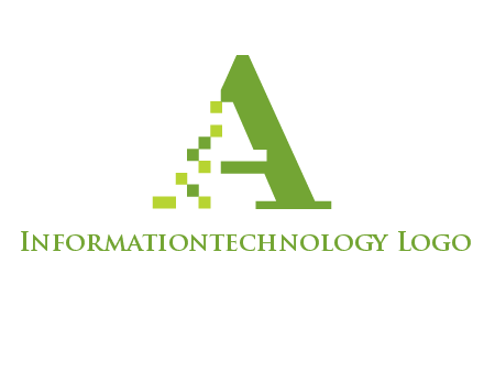 Digital letter A logo