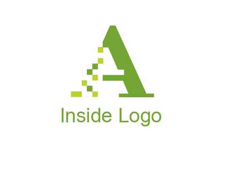 Digital letter A logo