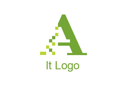Digital letter A logo