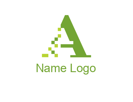 Digital letter A logo