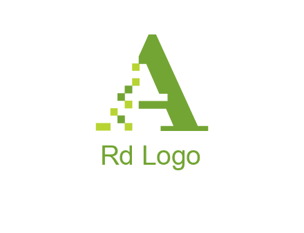 Digital letter A logo