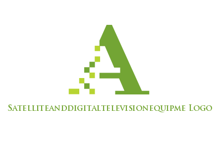 Digital letter A logo