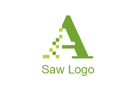 Digital letter A logo