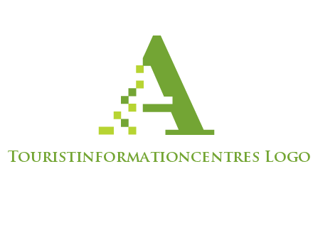 Digital letter A logo
