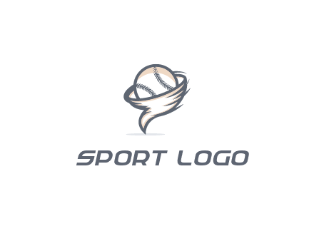 baseball in a tornado logo