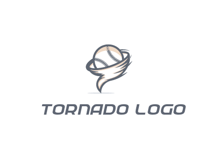 baseball in a tornado logo