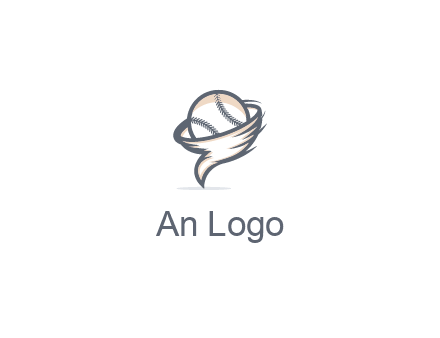 baseball in a tornado logo