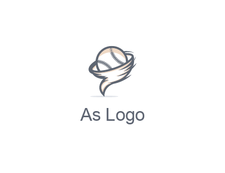 baseball in a tornado logo