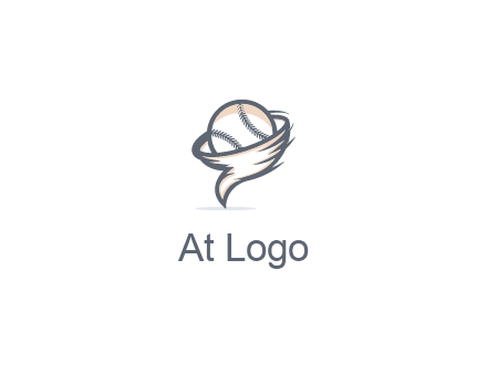 baseball in a tornado logo
