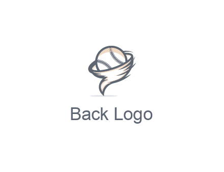 baseball in a tornado logo