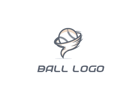 baseball in a tornado logo