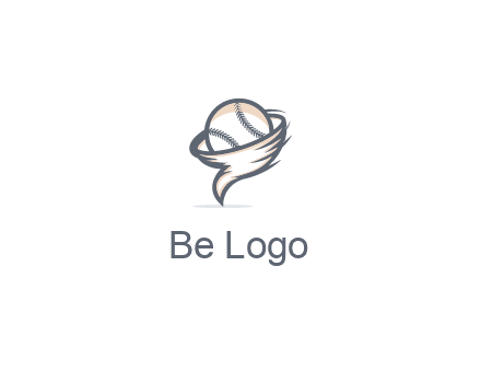 baseball in a tornado logo