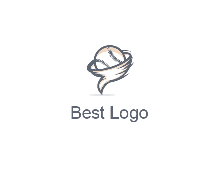 baseball in a tornado logo