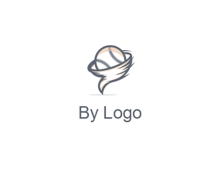 baseball in a tornado logo