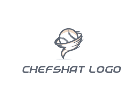 baseball in a tornado logo
