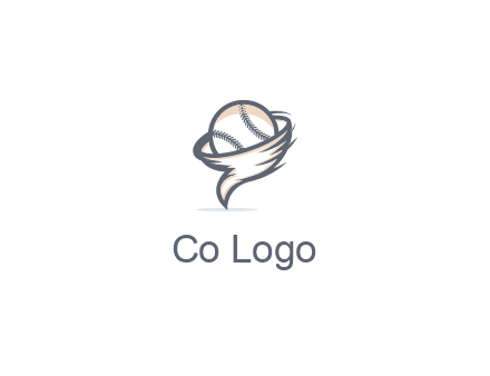 baseball in a tornado logo