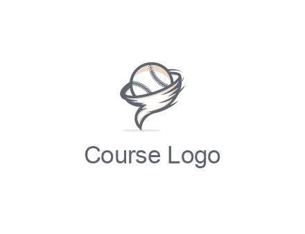 baseball in a tornado logo