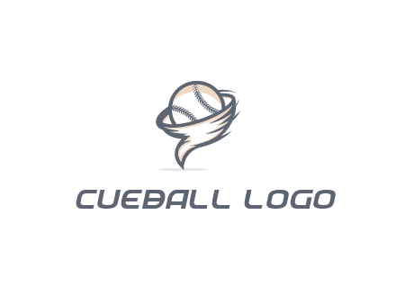 baseball in a tornado logo