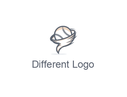 baseball in a tornado logo