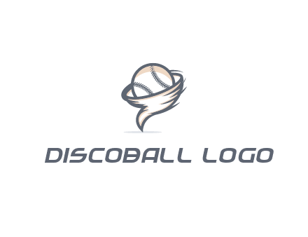 baseball in a tornado logo