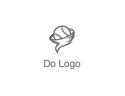 baseball in a tornado logo