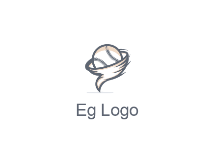 baseball in a tornado logo