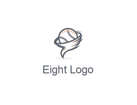 baseball in a tornado logo
