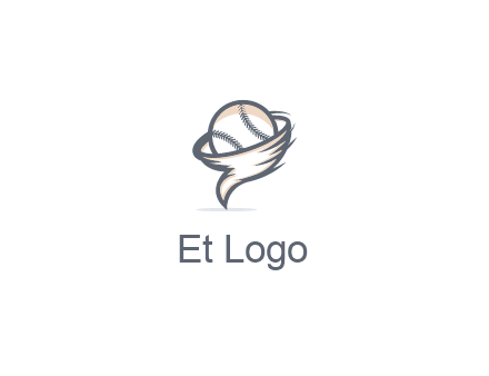 baseball in a tornado logo