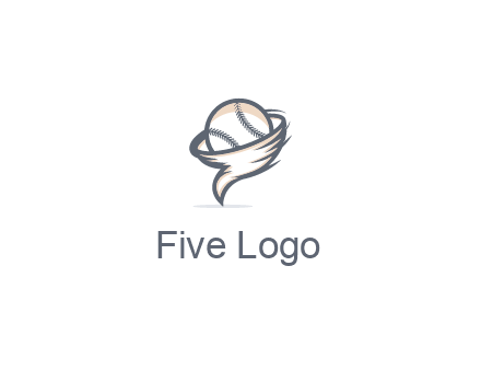 baseball in a tornado logo