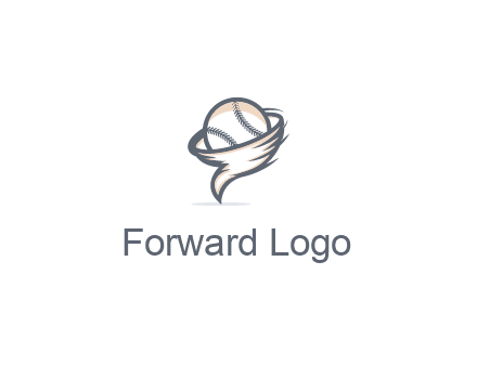 baseball in a tornado logo