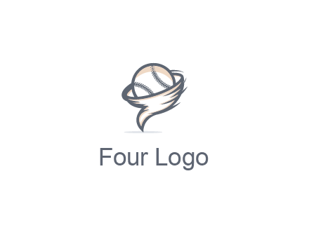 baseball in a tornado logo