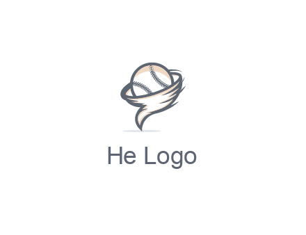 baseball in a tornado logo