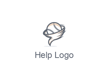 baseball in a tornado logo