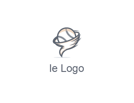 baseball in a tornado logo