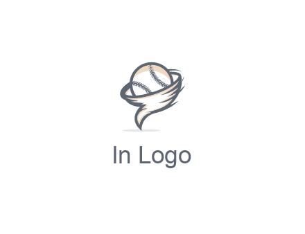 baseball in a tornado logo