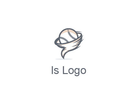 baseball in a tornado logo